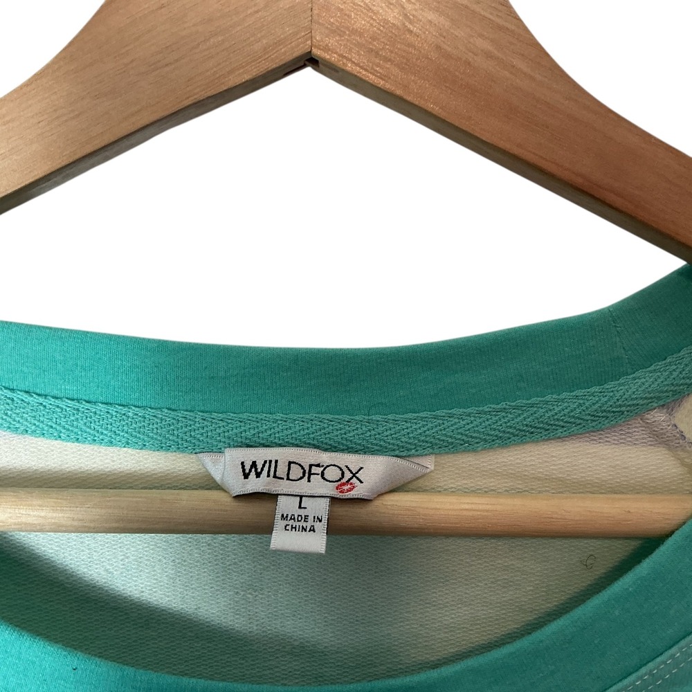 Wildfox Large Cotton Striped Top And Shorts Set Blue Ultrasoft Relaxed Comfort - Picture 10 of 14